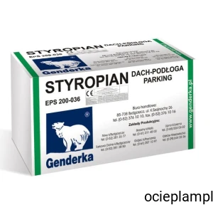 Styropian GENDERKA EPS 200-034 DACH-PODŁOGA-PARKING λ=0,034 W/mK 500/1000 mm (0,300 m3)