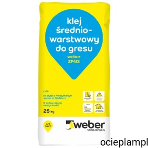 weber  ZP413 Niepylący, uelastyczniony klej do gresu o podwyższonej elastyczności