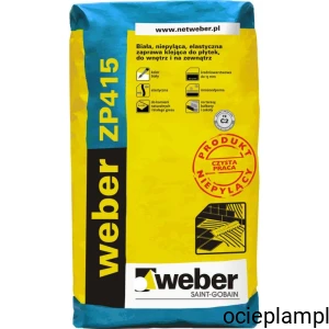 weber ZP415 Niepylący, cementowy biały klej do nasiąkliwych kamieni naturalnych, białego gresu i szkła