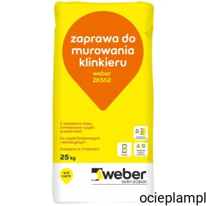 weber ZK552 zaprawa do murowania cegieł klinkierowych i elewacyjnych