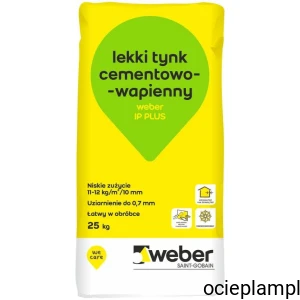 weber IPPLUS Lekki tynk cementowo-wapienny na zewnątrz i do wewnątrz