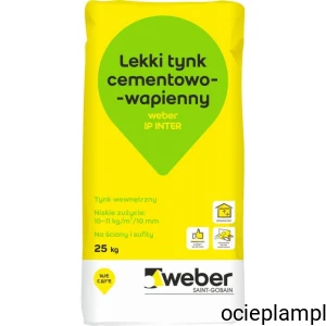 weber IP INTER Lekki tynk cementowo-wapienny do wnętrz o podwyższonej przyczepności