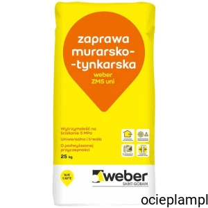 weber ZM5 uni Uniwersalna, cementowo-wapienna zaprawa do murowania i tynkowania