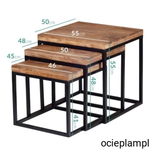 TORO Stolik Kawowy do Salonu Sypialni (komplet 3 sztuki)
