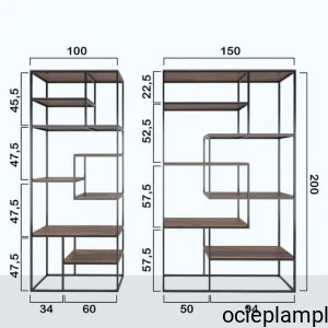 ORION Regał Metalowy Loft Nowoczesny Regał do Salonu Kuchni Łazienki