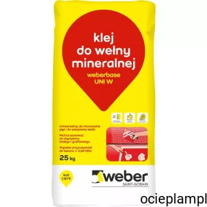 weberbase UNI W - klej do wełny mineralnej, do mocowania płyt i do zatapiania siatki